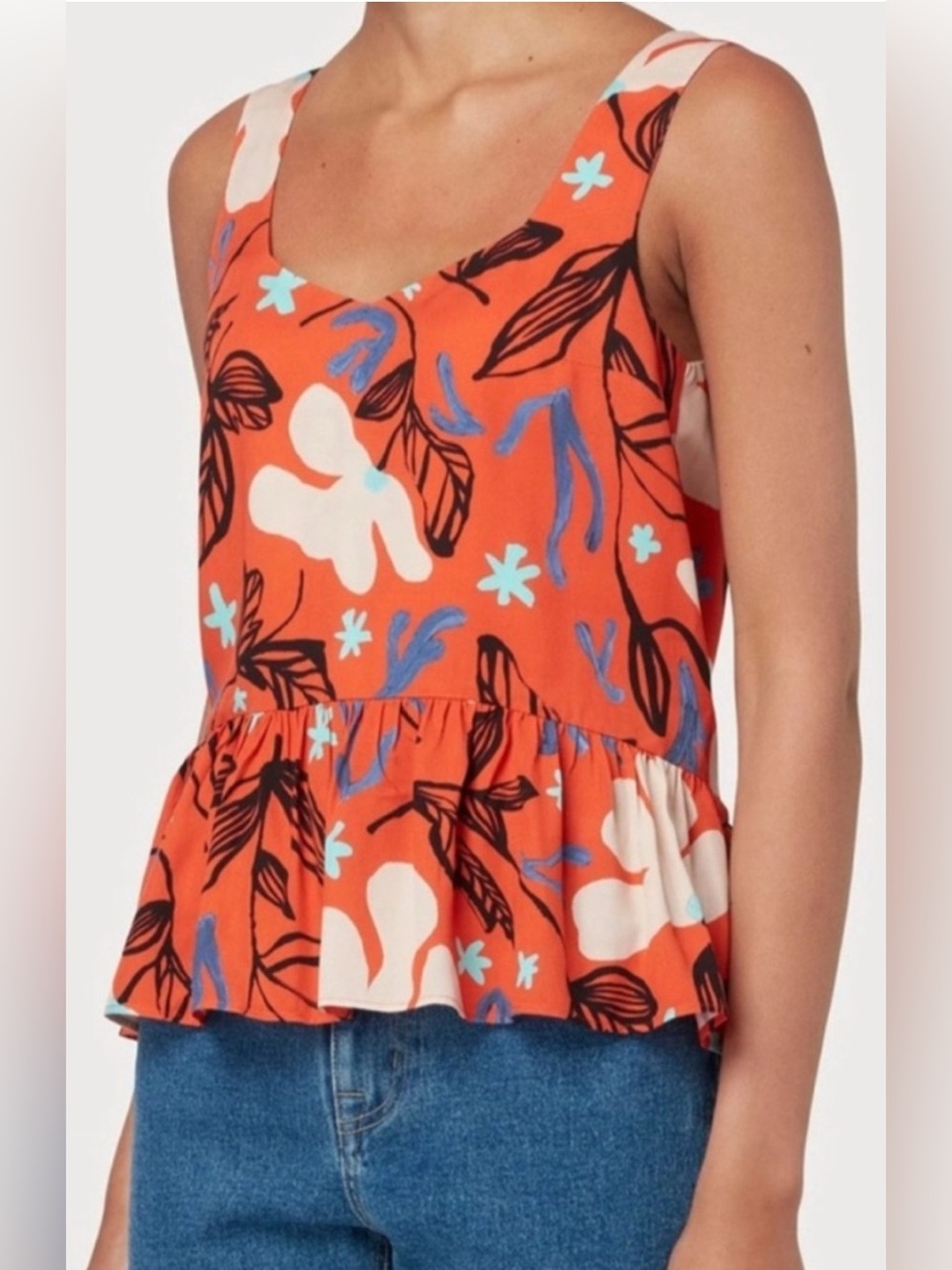 Paul Smith floral sleeveless top. 100 % cotton. New with tags. US size 10 NWTs!